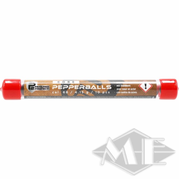 Umarex cal.68 Pfefferbälle "T4E P2P Core Pepper Ball", BLK-RED 10er Röhrchen