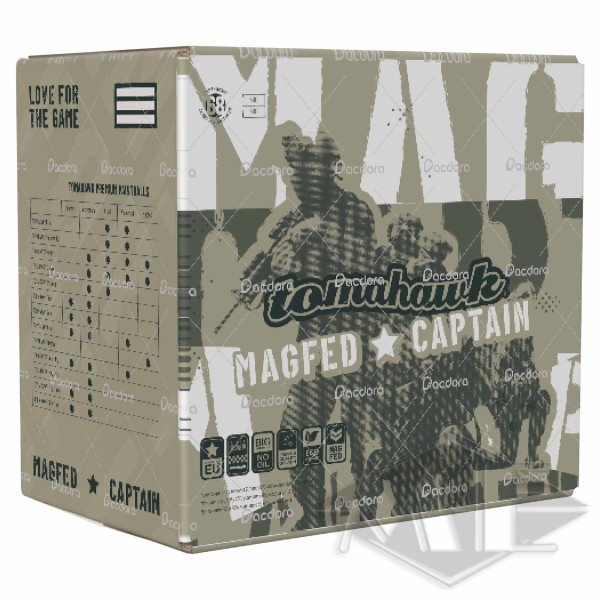 Tomahawk "MagFed Captain" Paintballs, 1000er Kiste